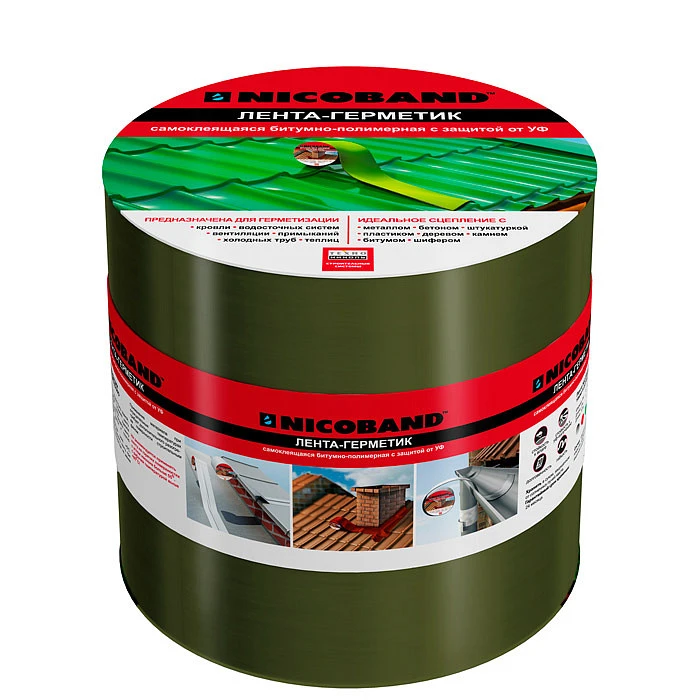 NICOBAND самоклеящаяся герметизирующая лента, цвет зелёный,  длина 3м, ширина 5 см купить в Хабаровске